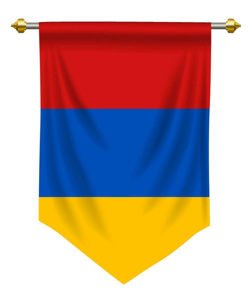 Armenien Wimpel auf Weiß vektor