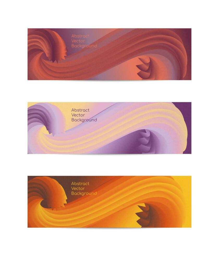 abstrakt Hintergrund mit Kontrast Farbe Gradient. dynamisch Bewegung von 3d glatt Linie. Vorlage zum Banner, Abdeckung, Poster. vektor