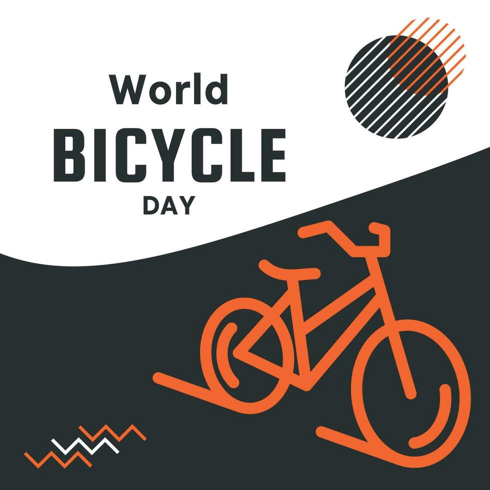 ein Poster von Welt Fahrrad Tag vektor