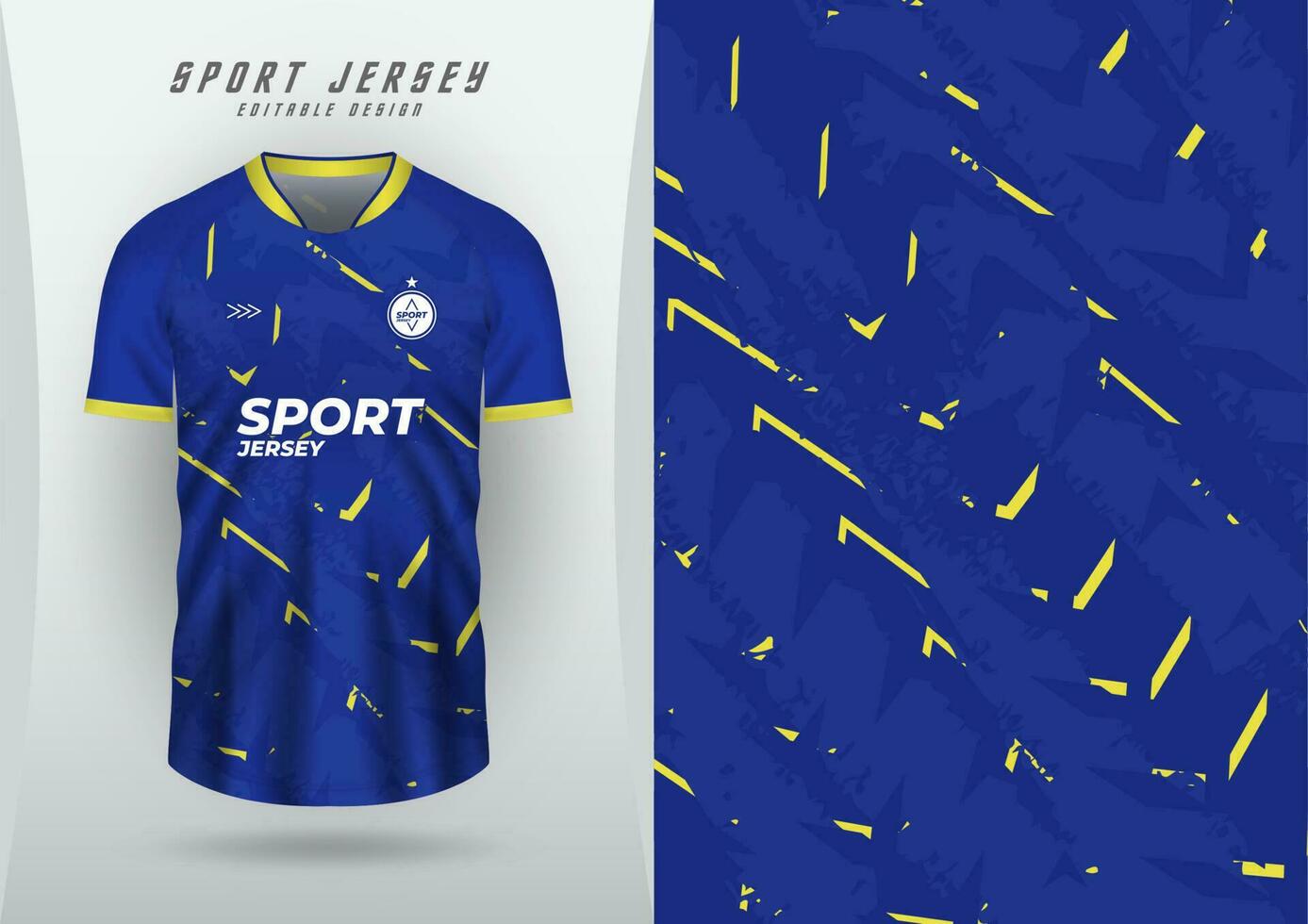 Hintergrund zum Sport Jersey, Fußball Jersey, Laufen Jersey, Rennen Jersey, Blau und Gelb Dreieck Muster. vektor