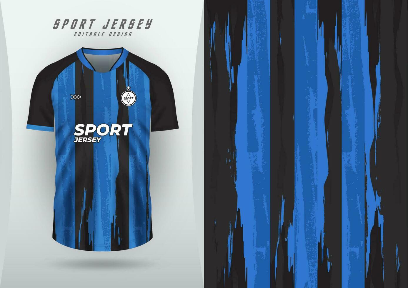 Hintergrund zum Sport Jersey Fußball Jersey Laufen Jersey Rennen Jersey Muster Streifen Bürste Blau und schwarz vektor