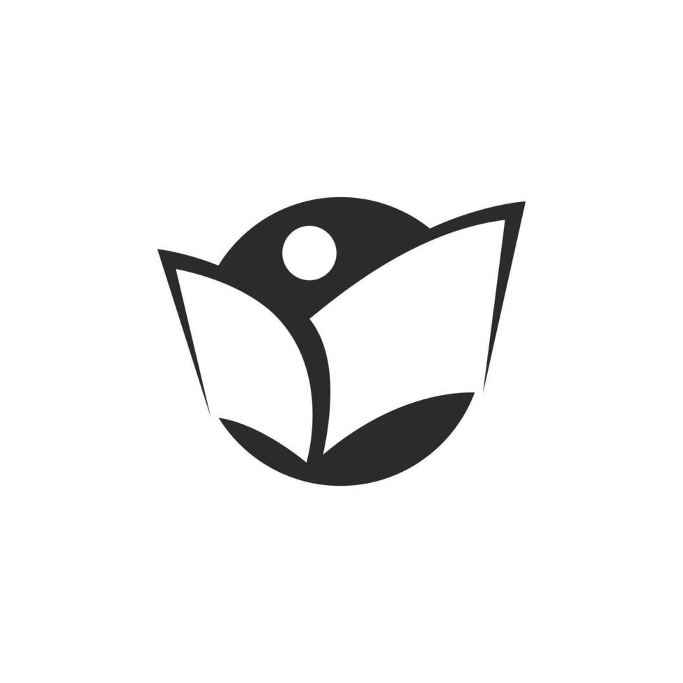 Buch einfach Vektor Logo