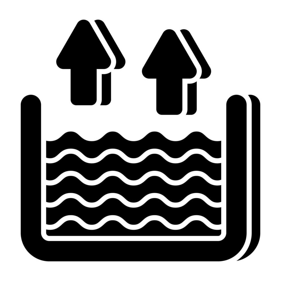 ein einzigartig Design Symbol von hoch Wasser Niveau vektor