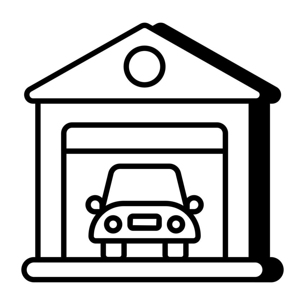 Premium-Download-Symbol der Garage vektor