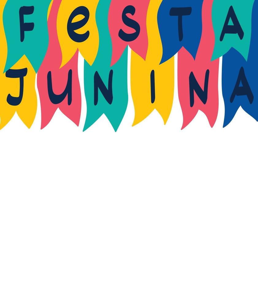 festa junina beschriftung vektor