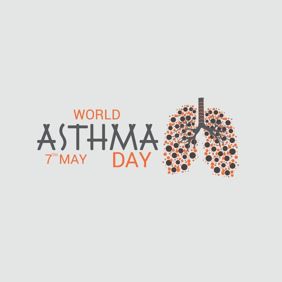 vektorillustration av en bakgrund för världens astmadag vektor