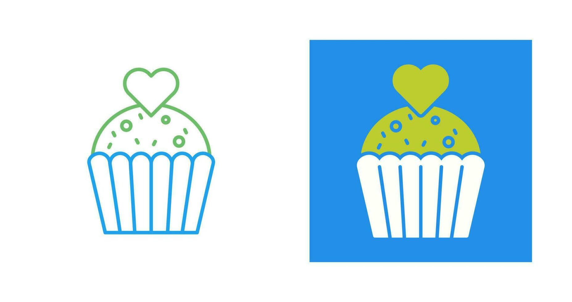 Cupcake-Vektor-Symbol vektor