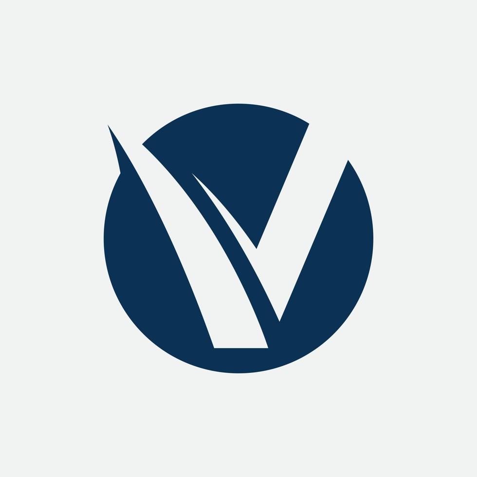 v Brief Logo Geschäftsvorlage Vektor-Symbol vektor