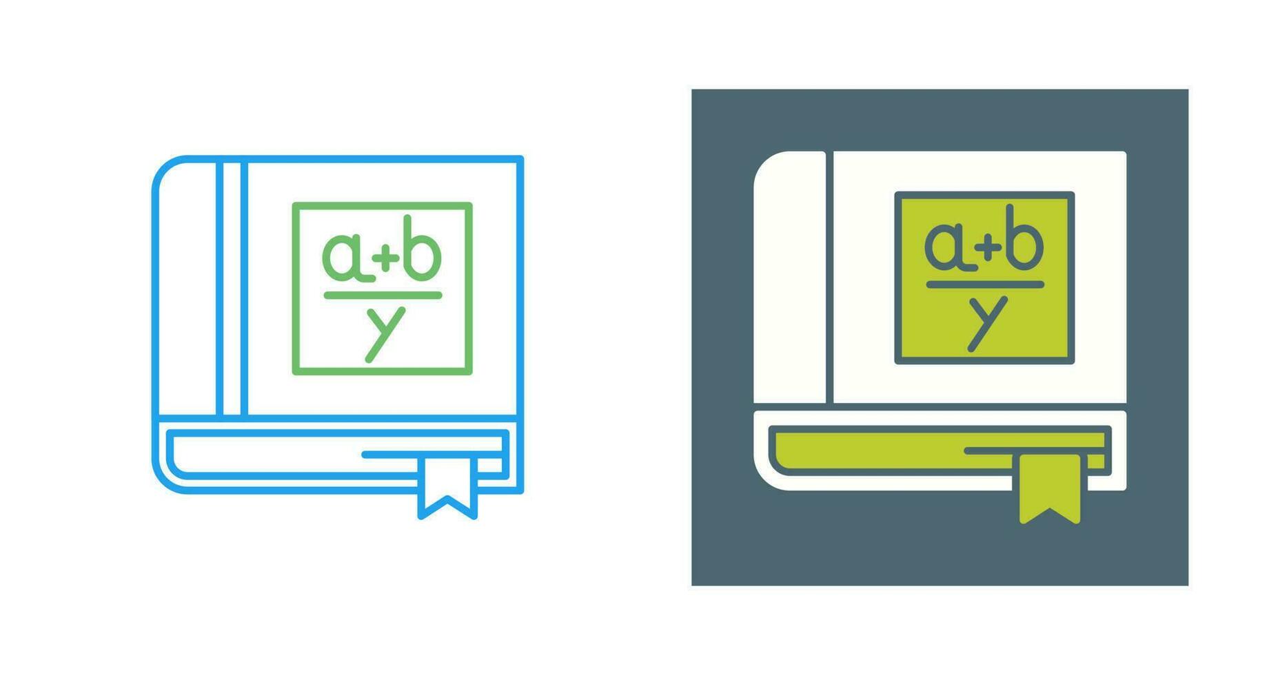 algebra bok vektor ikon