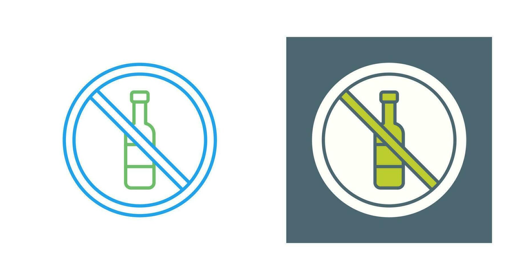 kein Alkoholvektorsymbol vektor