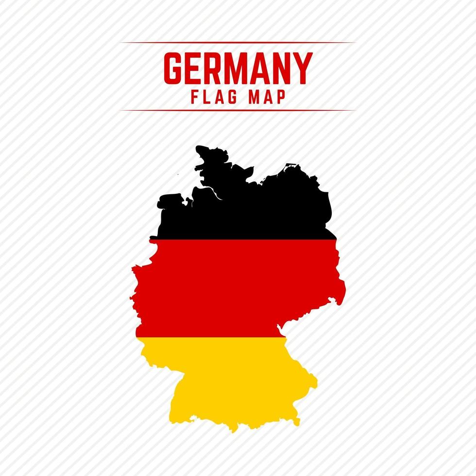 Flaggenkarte von Deutschland vektor