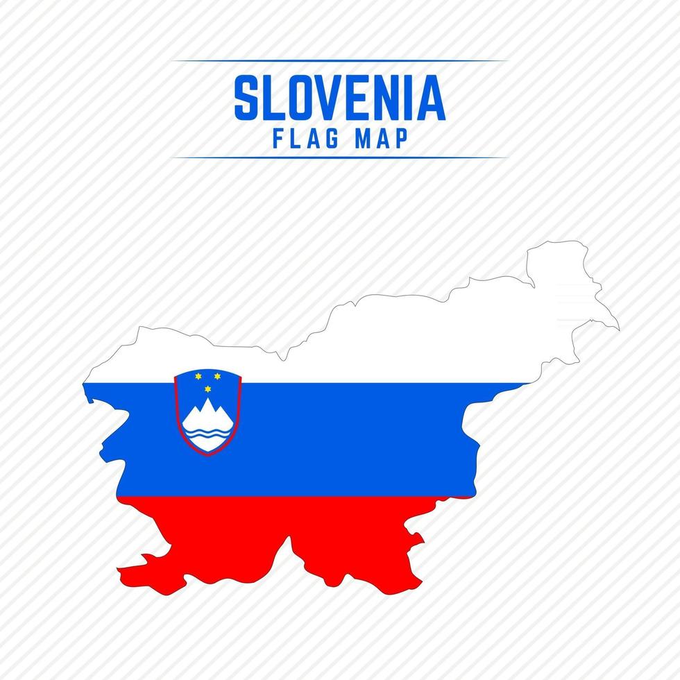 flaggkarta över Slovenien vektor