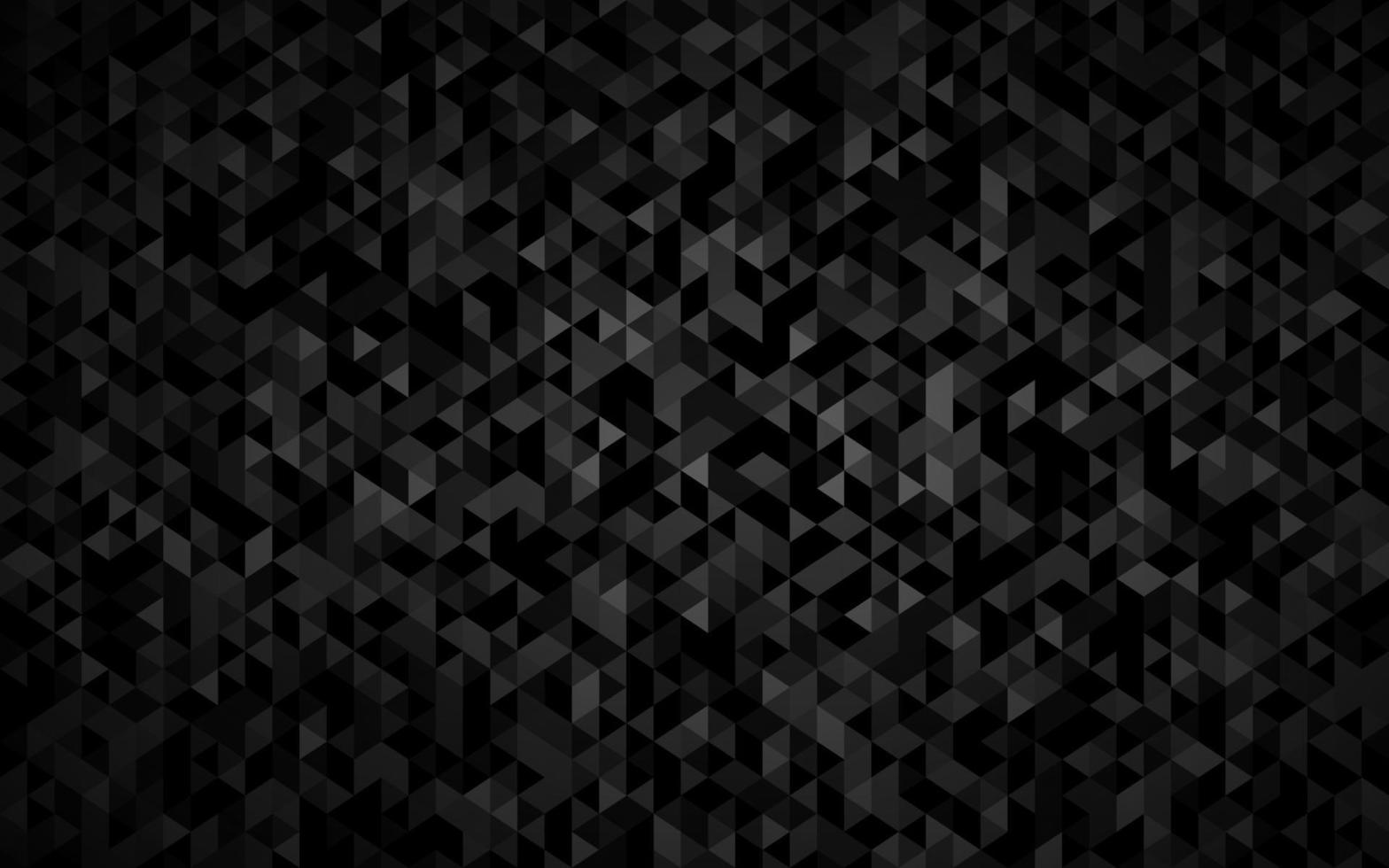 abstrakter Dreieckhintergrund mit schwarzen Dreiecken mit verschiedenen Schattierungen von grauem und weißem Umrissmosaikblick moderne Vektortexturillustration vektor