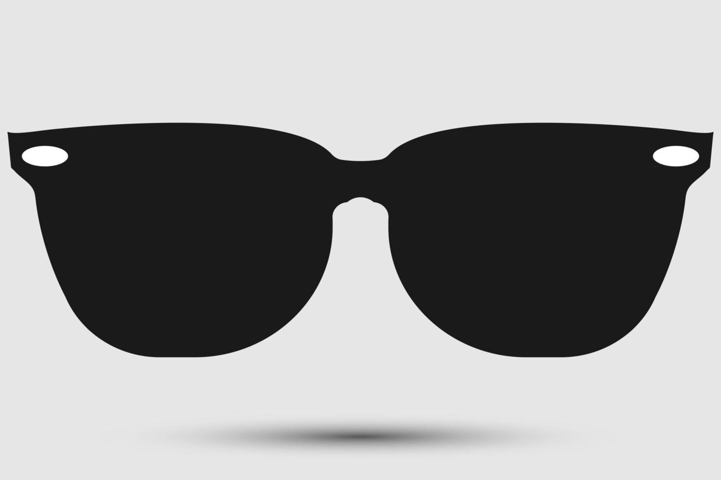 Sonnenbrille schwarze Ikone vektor