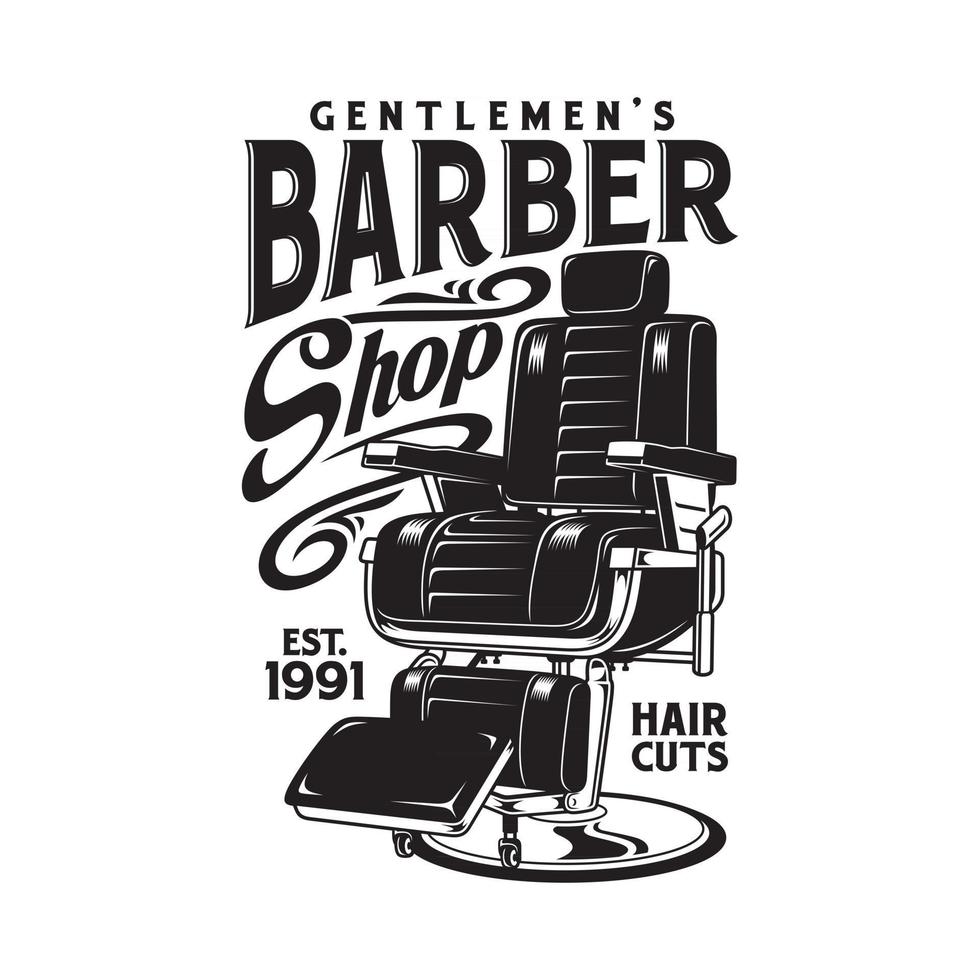 Barbershop Stuhl Vektorgrafik vektor