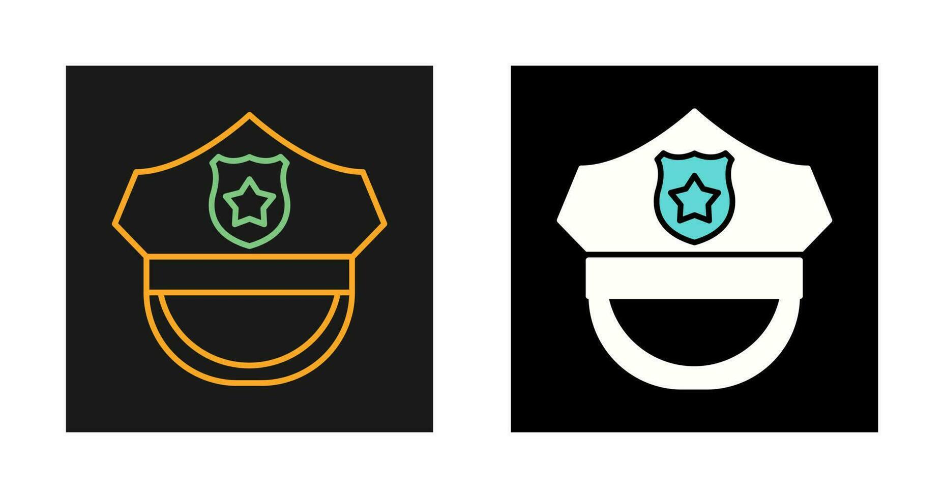 polis hatt vektor ikon