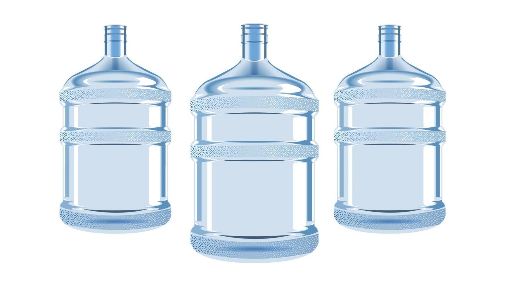 Plastikwasserflasche für Kühler isoliert vektor