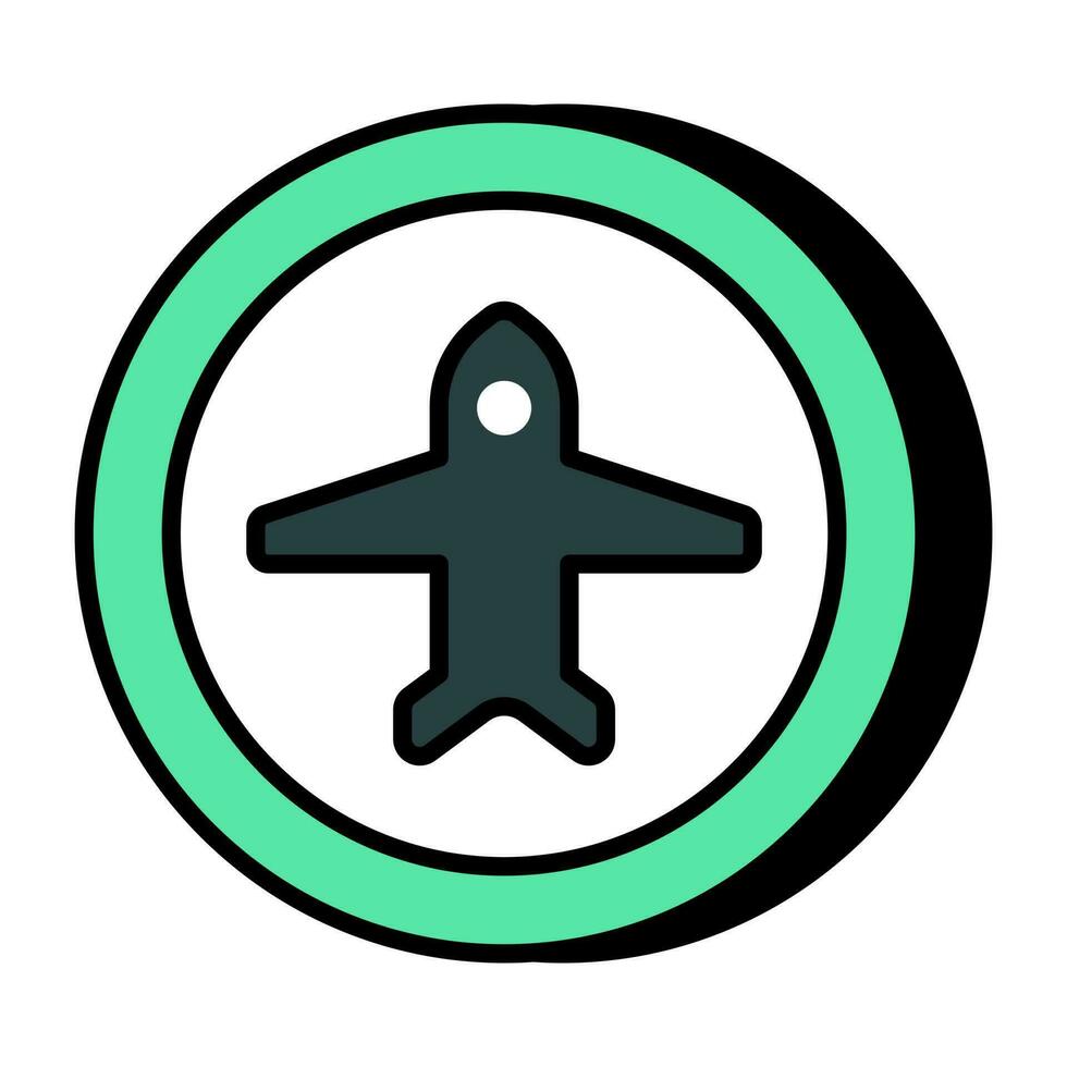 ein modern Design Symbol von Flugzeug vektor