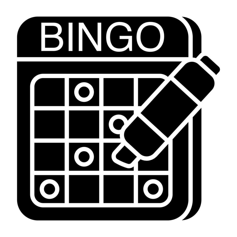 perfekt design ikon av bingo spel vektor