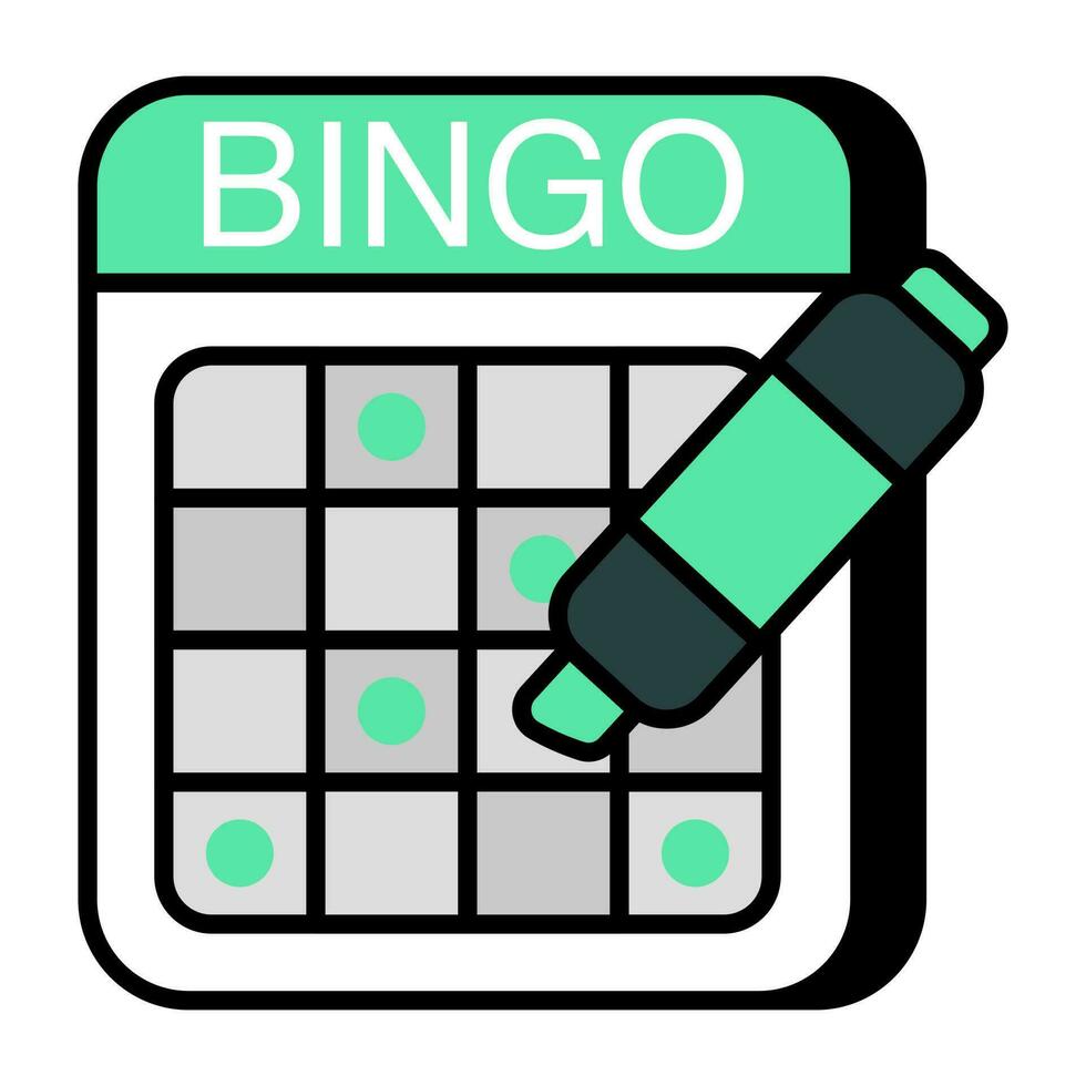 perfekt design ikon av bingo spel vektor