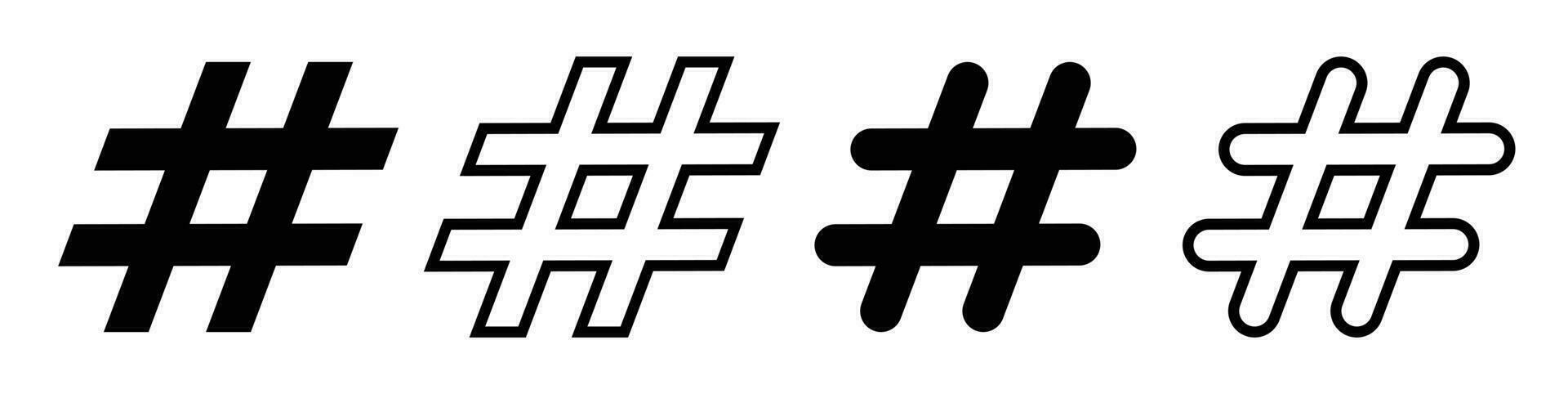 Hashtag Symbol SEO Suche Motor Optimierung Symbol vektor