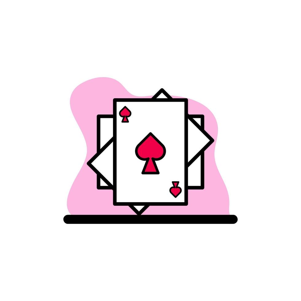 Poker-Kartenikonen-Konzept-Vektor-Design-Illustration vektor