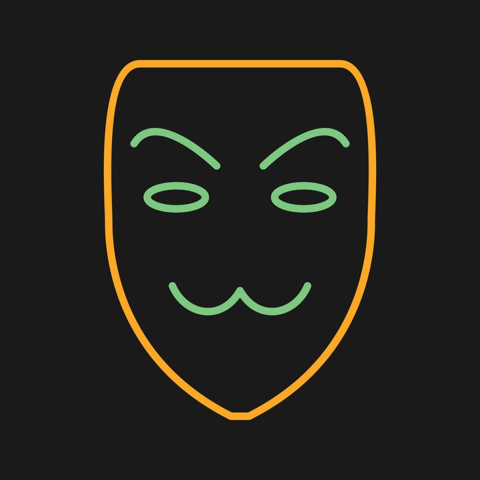 Hacker-Maskenvektor-Symbol vektor