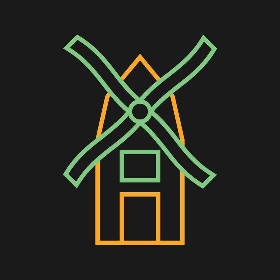 Symbol für Windmühlenvektor vektor