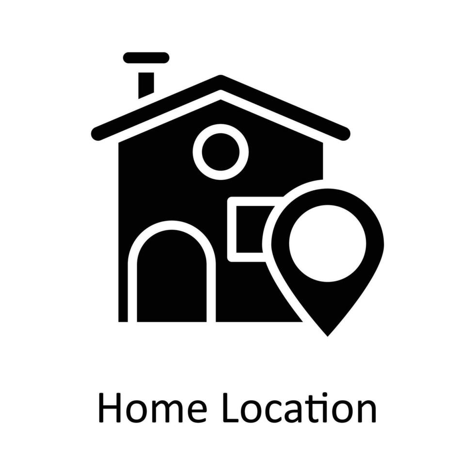 Zuhause Ort Vektor solide Symbol Design Illustration. Ort und Karte Symbol auf Weiß Hintergrund eps 10 Datei