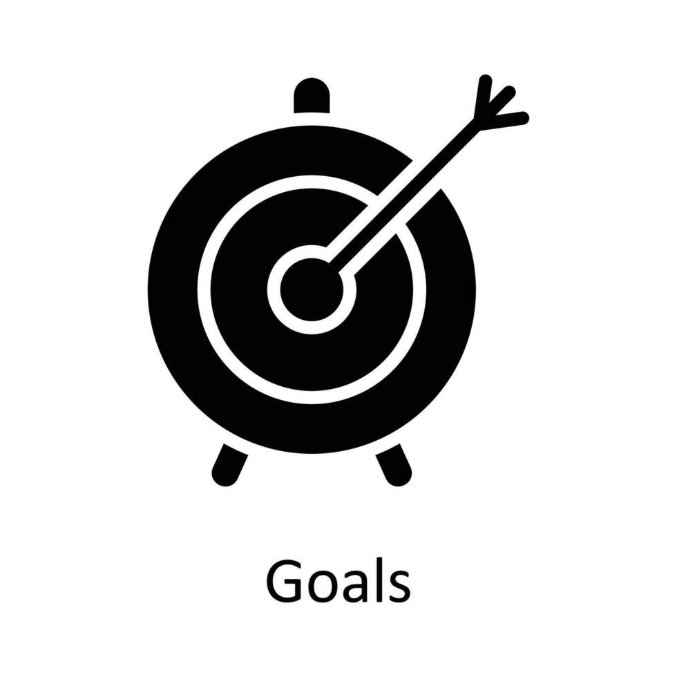mål vektor fast ikon design illustration. tid förvaltning symbol på vit bakgrund eps 10 fil