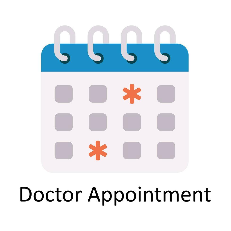 läkare utnämning vektor platt ikon design illustration. medicinsk och sjukvård symbol på vit bakgrund eps 10 fil