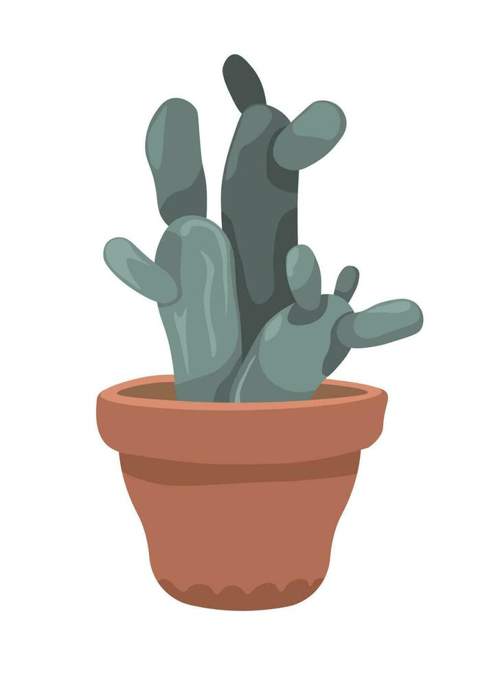 Blume im Topf, eingetopft Kaktus Botanik Vegetation vektor