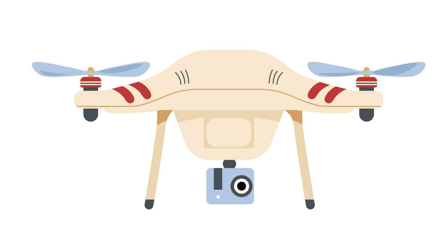 Drohne mit Kamera und Flügel Propeller, Vektor