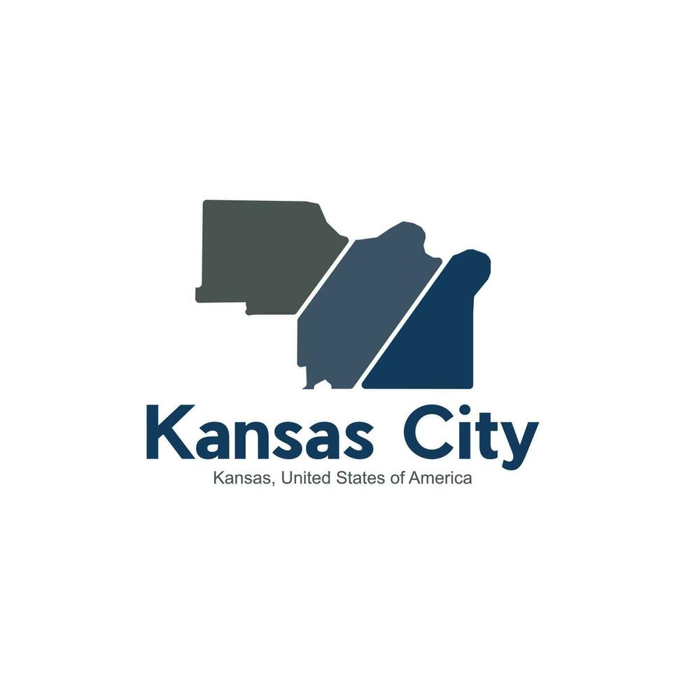 Karte von Kansas vereinigt Zustände Stadt modern geometrisch kreativ Design vektor