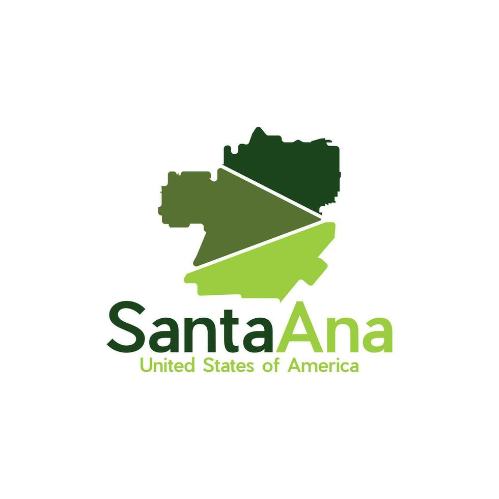 Santa ana Stadt Karte geometrisch einfach Logo vektor