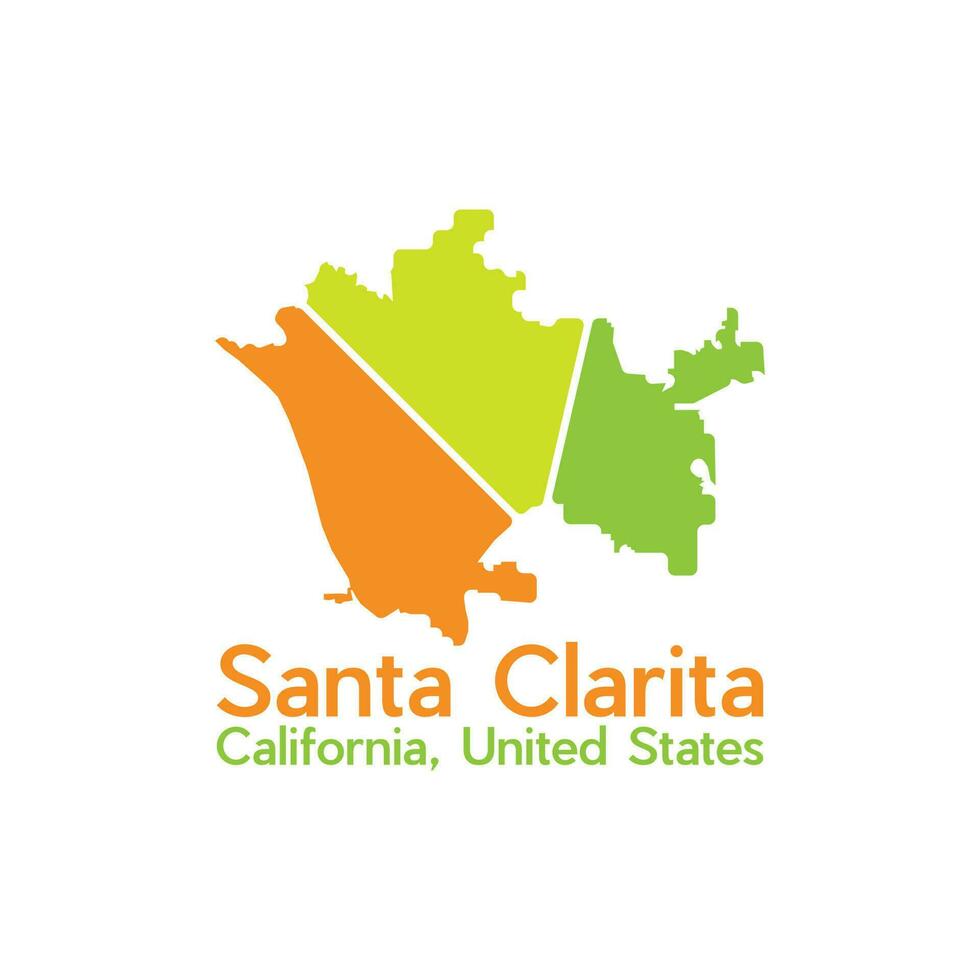 Karte von Santa clarita Stadt Illustration kreativ Design vektor