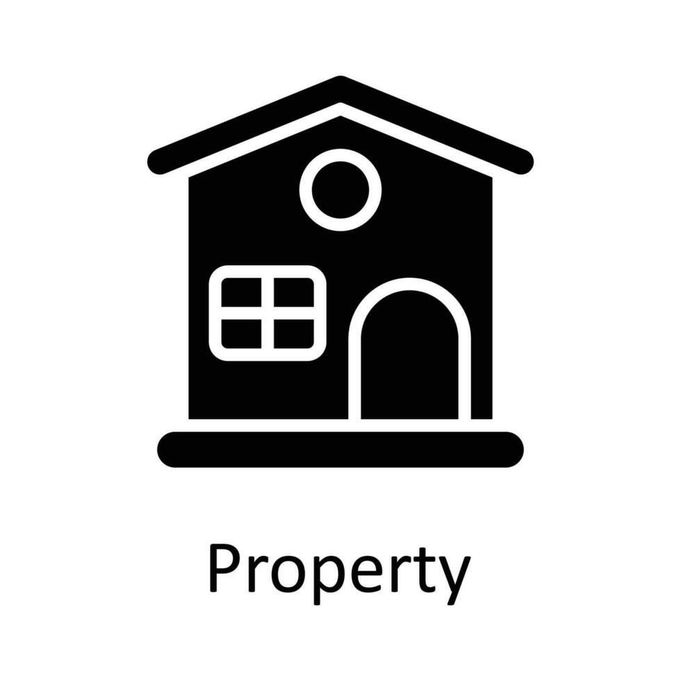 Eigentum Vektor solide Symbol Design Illustration. Steuern Symbol auf Weiß Hintergrund eps 10 Datei