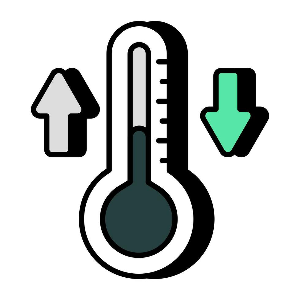 modern design ikon av temperatur fluktuation vektor