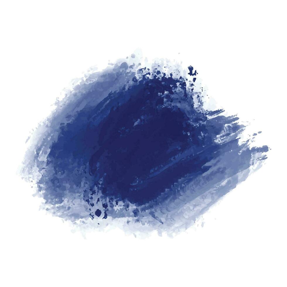Hand zeichnen Blau Bürste Aquarell strock Design vektor