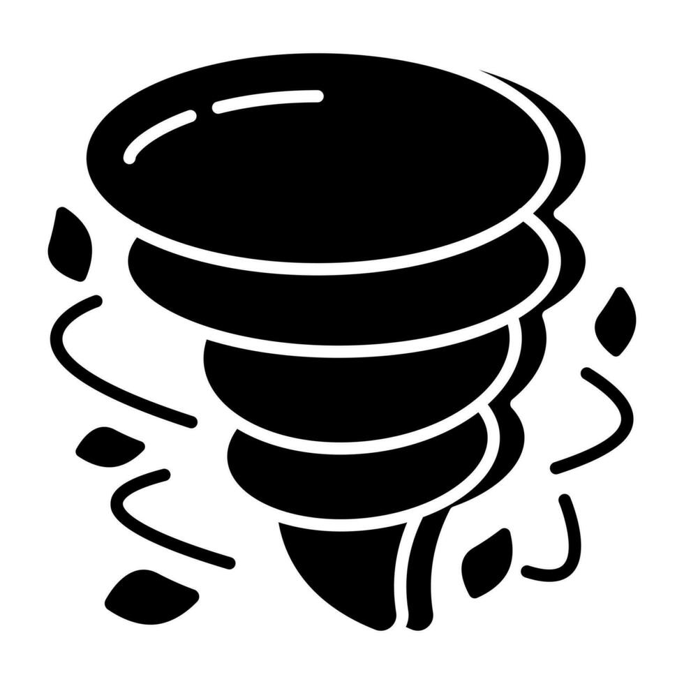 ein solide Design Symbol von Tornado vektor