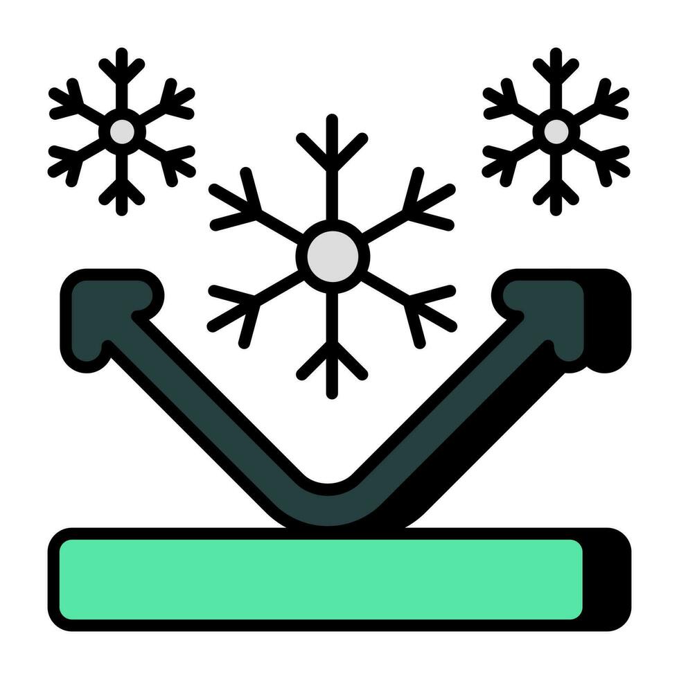 ein einzigartig Design Symbol von Schnee beständig vektor