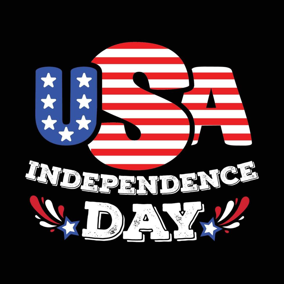4 .. Juli USA Unabhängigkeit Tag Grafik Design zum T-Shirt, Karten, Rahmen Kunstwerk, Taschen, Tassen, Aufkleber, Becher, Telefon Fälle, drucken usw. vektor