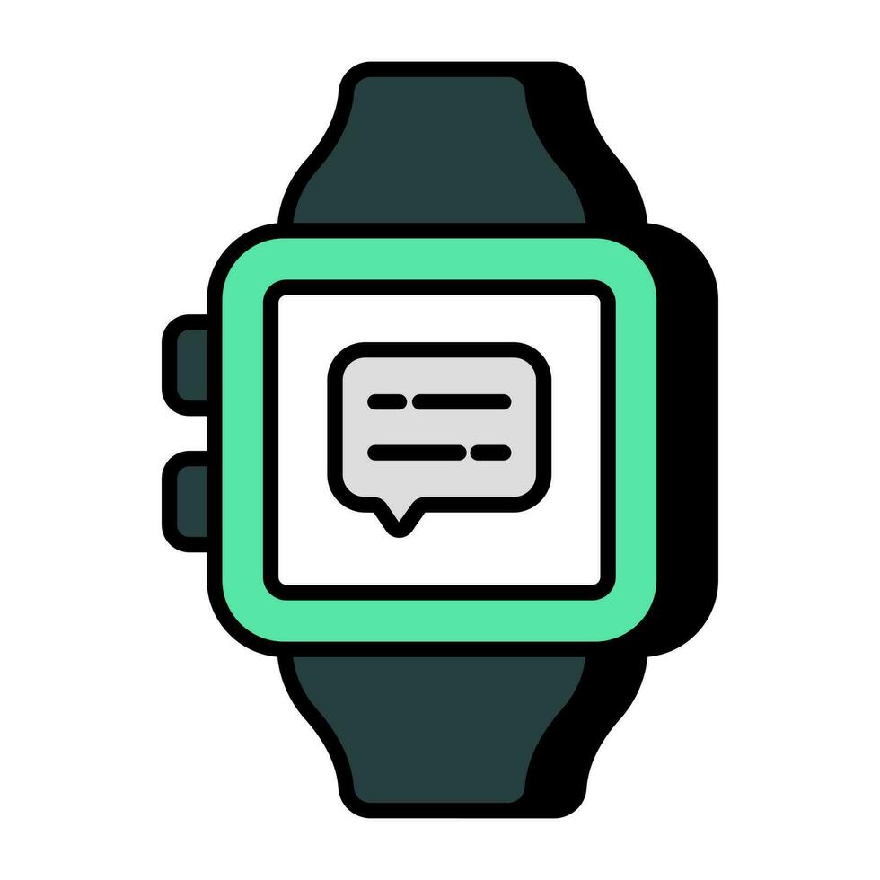 ett ikon design av smart klocka chatt vektor