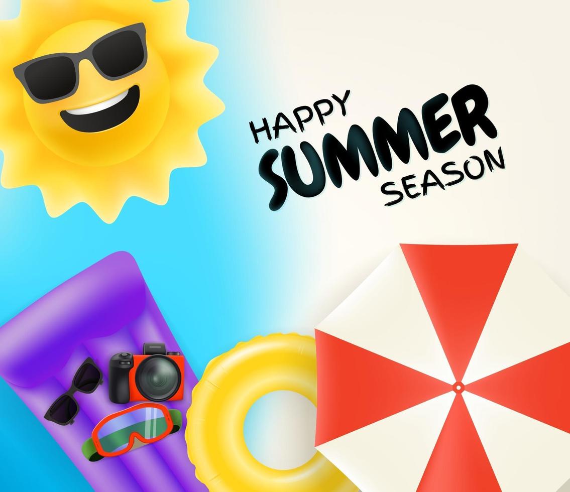 glückliche Sommersaisonvektorillustration vektor