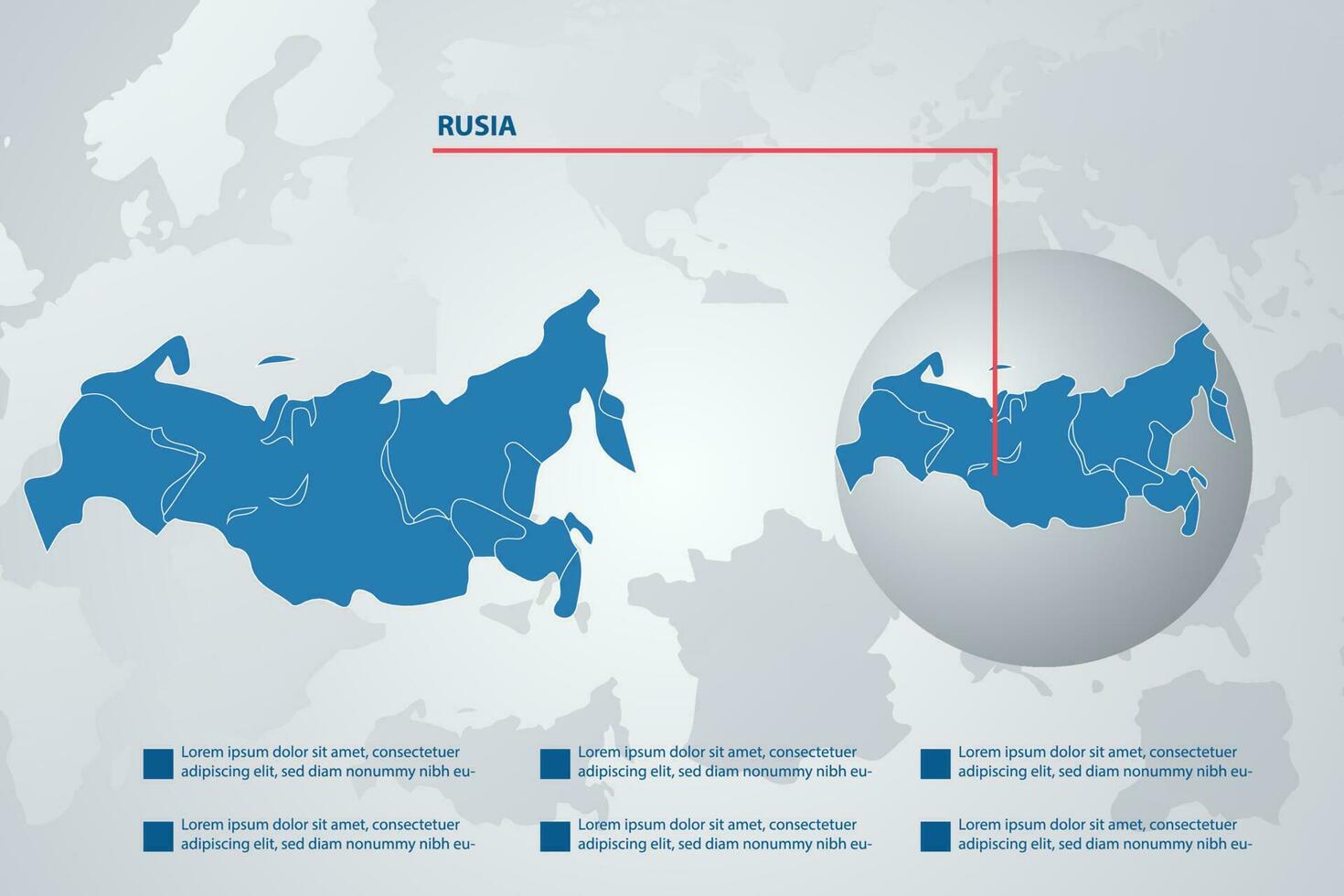 Spanien Land Karta med infographic begrepp och jord vektor illustration