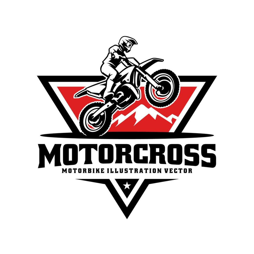 Moto-Cross Illustration Logo Vektor Vorlage