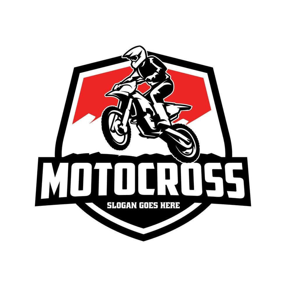 Moto-Cross Illustration Logo Vektor Vorlage