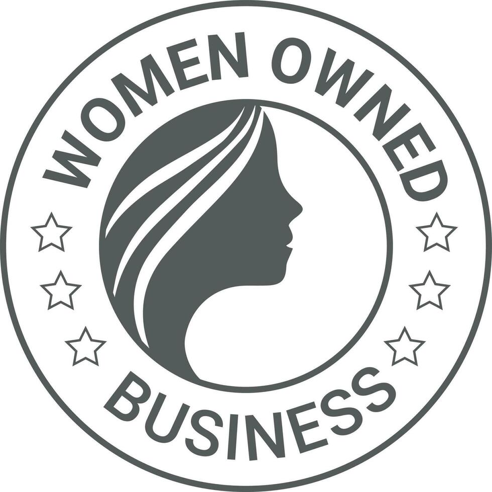 Frauen im Besitz Logo. Frauen im Besitz Vektor Logo Design. Frauen im Besitz Geschäft Logo, Frauen im Besitz Abzeichen, Frauen im Besitz Geschäft Symbol