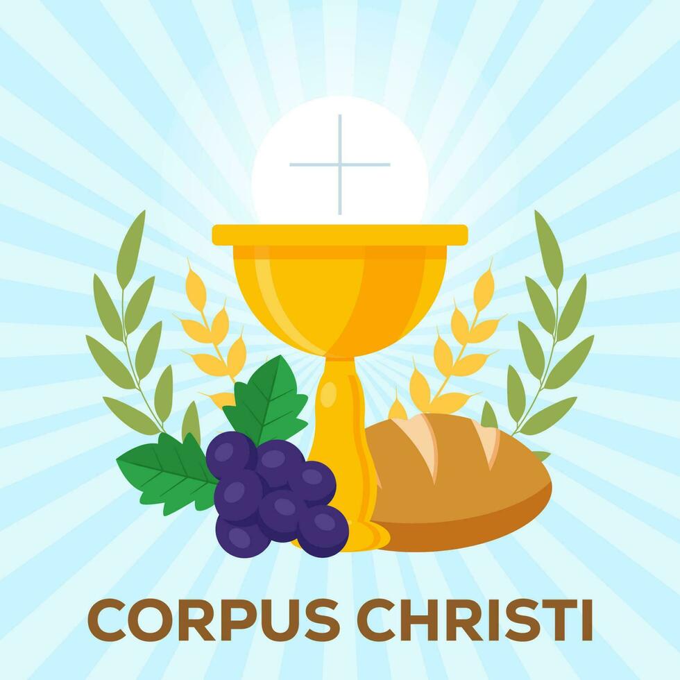 vektor platt corpus christi illustration design