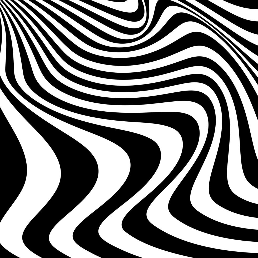svartvit design abstrakt 3d geometrisk bakgrund med optisk illusion vektor